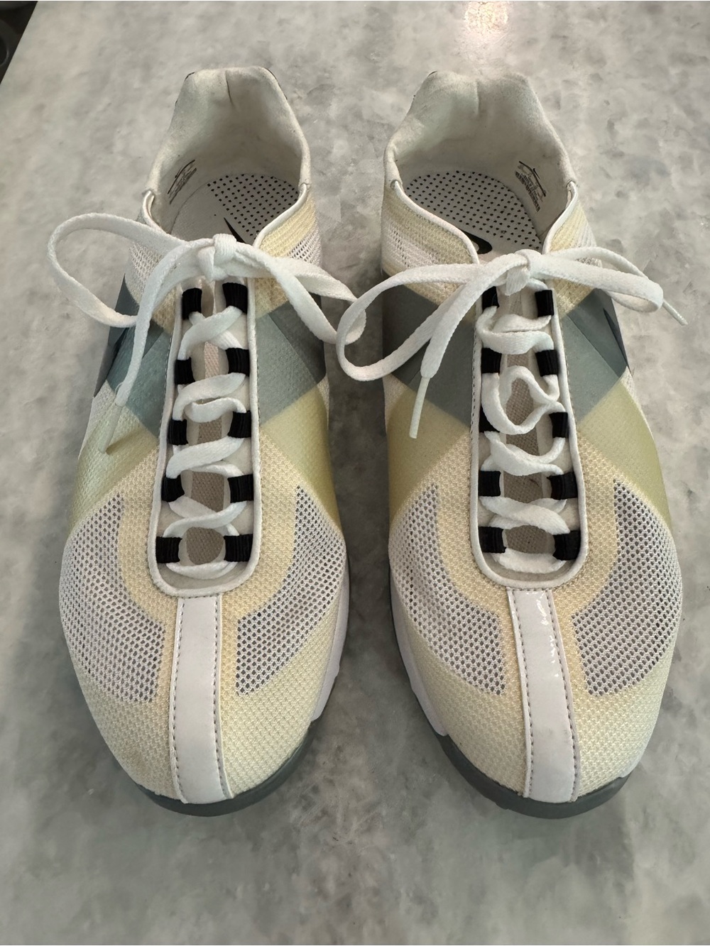 Nike Lunar Hyperfuse Low Women's Golf Shoes / Cleets White Yellow Gray
